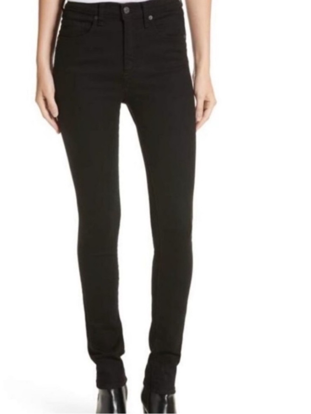 Veronica Beard Kate 10” Skinny Black Jeans sz 28